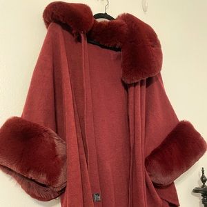 Faux fur cardigan